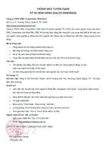 CÔNG TY TNHH SMC CORPORATION THÔNG BÁO TUYỂN DỤNG