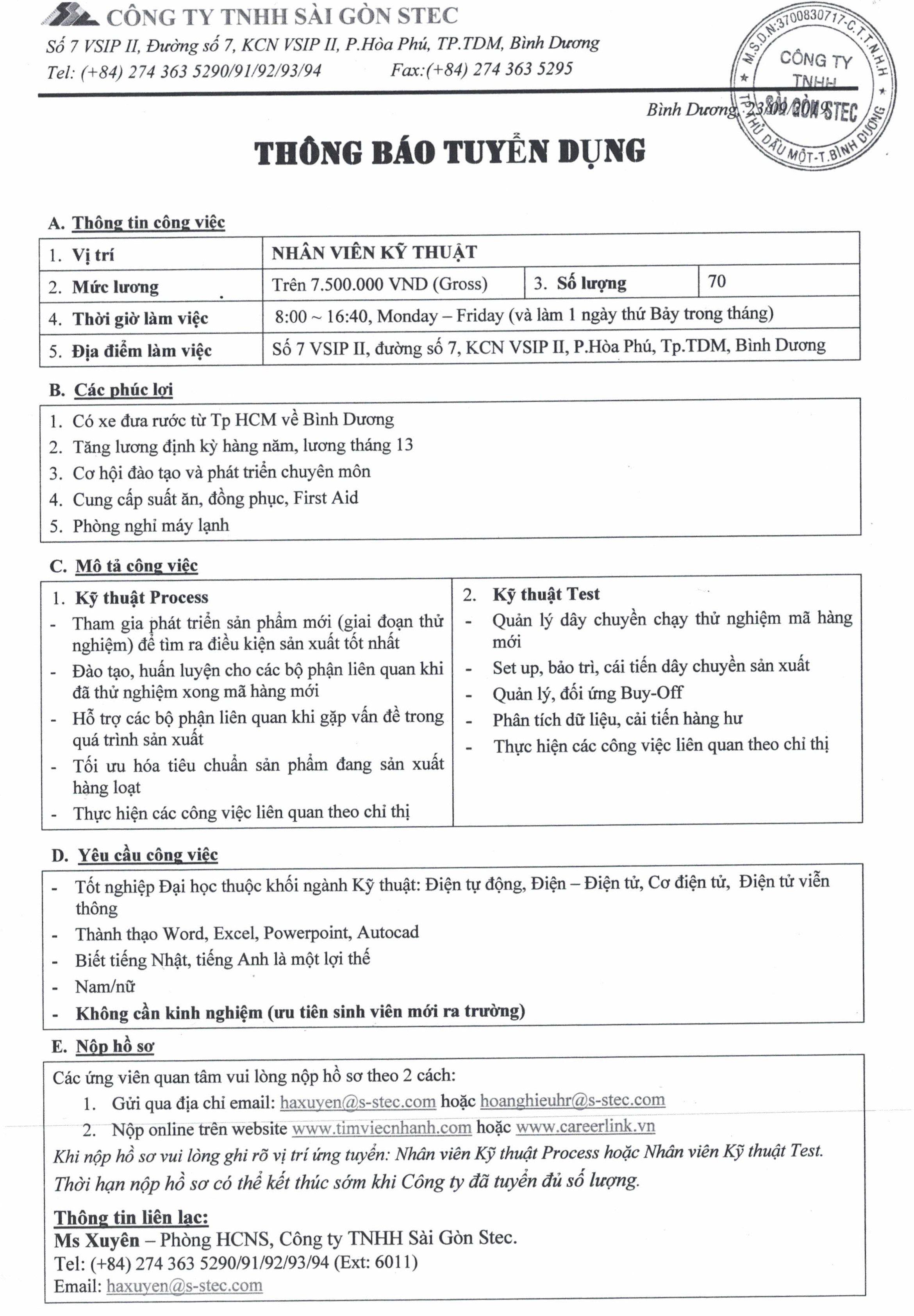 tuyen dung sg stec