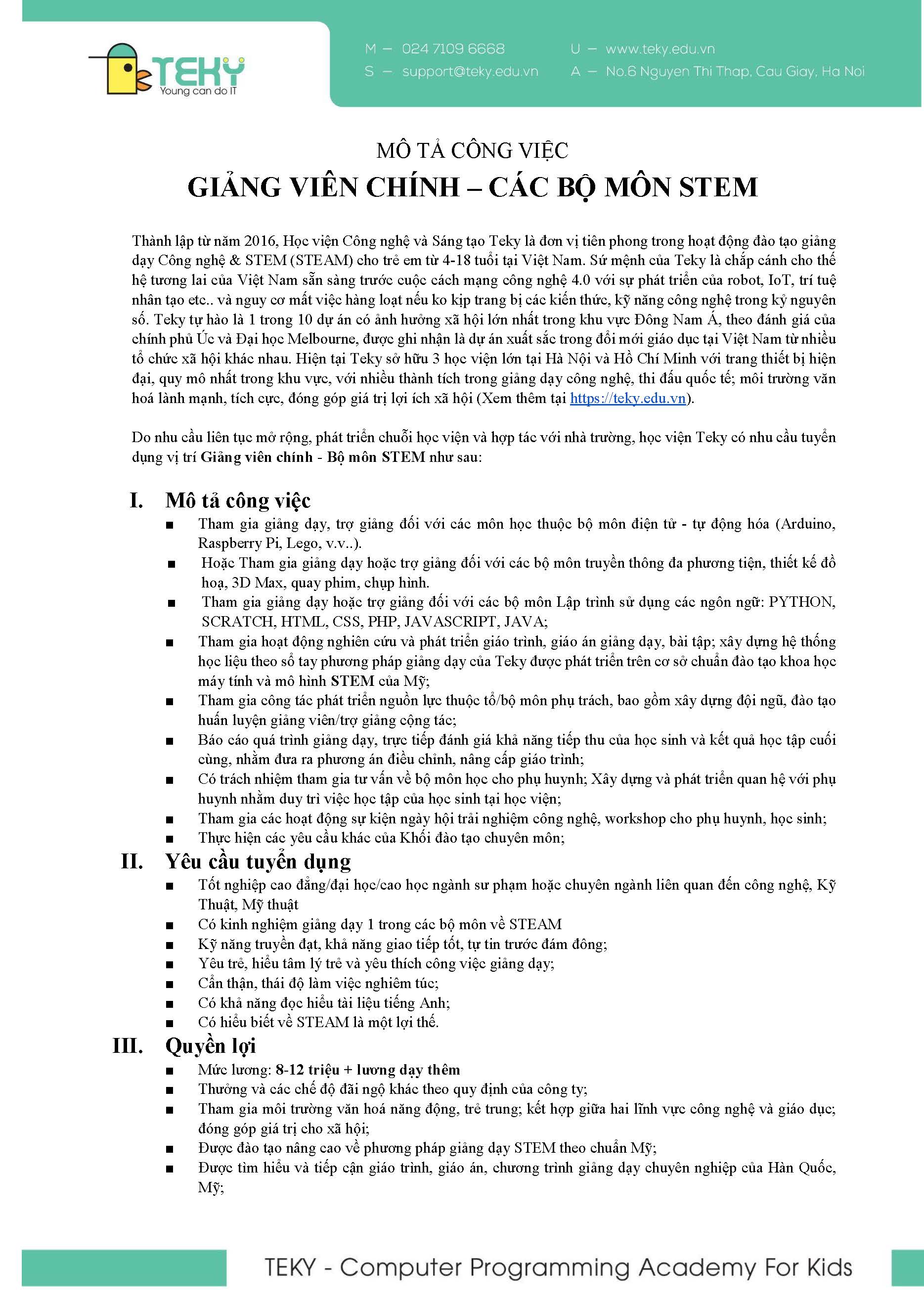 teky holdings gv chinh page 1